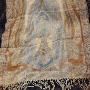 Collection XIIX Accessories - Blue/tan Collection XIIX paisley scarf/shawl/wrap Collection XIIX Accessories - Blue/tan Collection XIIX paisley scarf/shawl/wrap